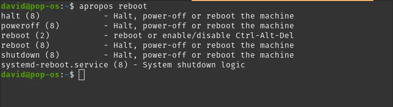 apropos output