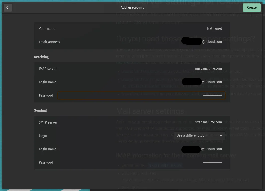 icloud setup