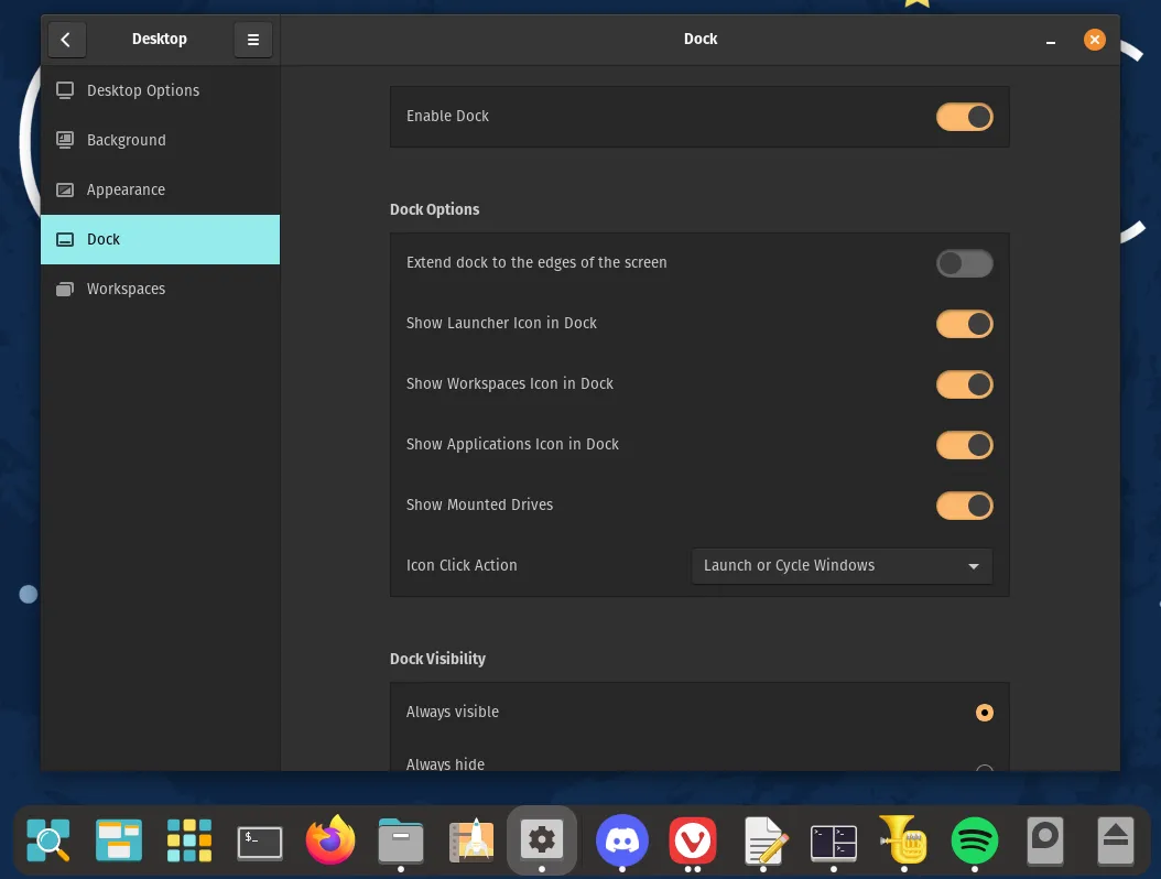 Stock Pop Dock