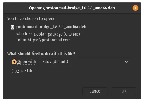 Download ProtonMail Bridge2 Step2