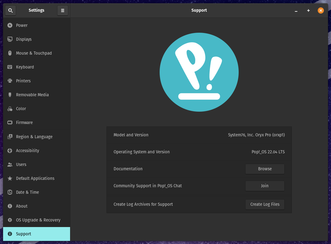 Settings-Logs