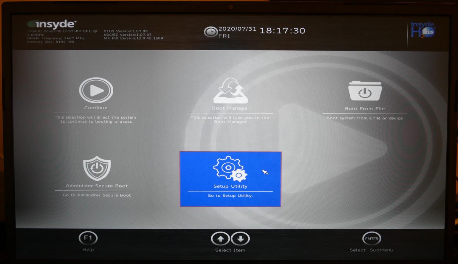 Setup Utility