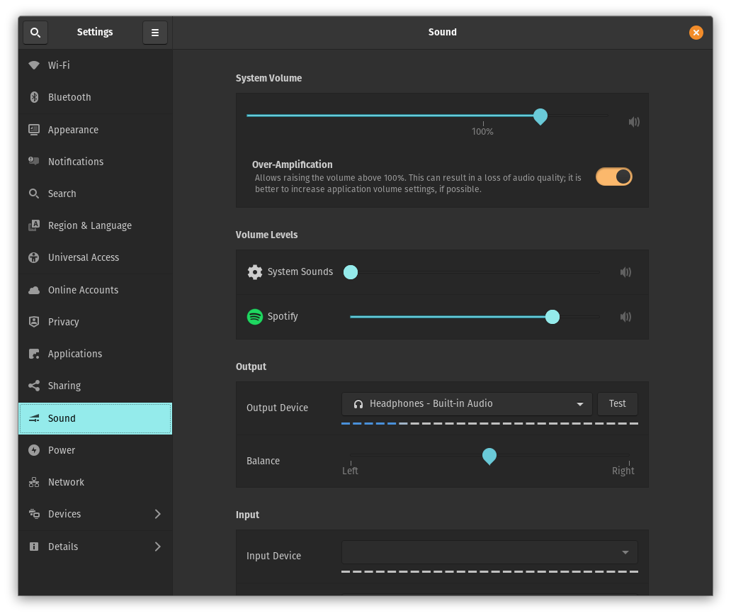 Sound Settings