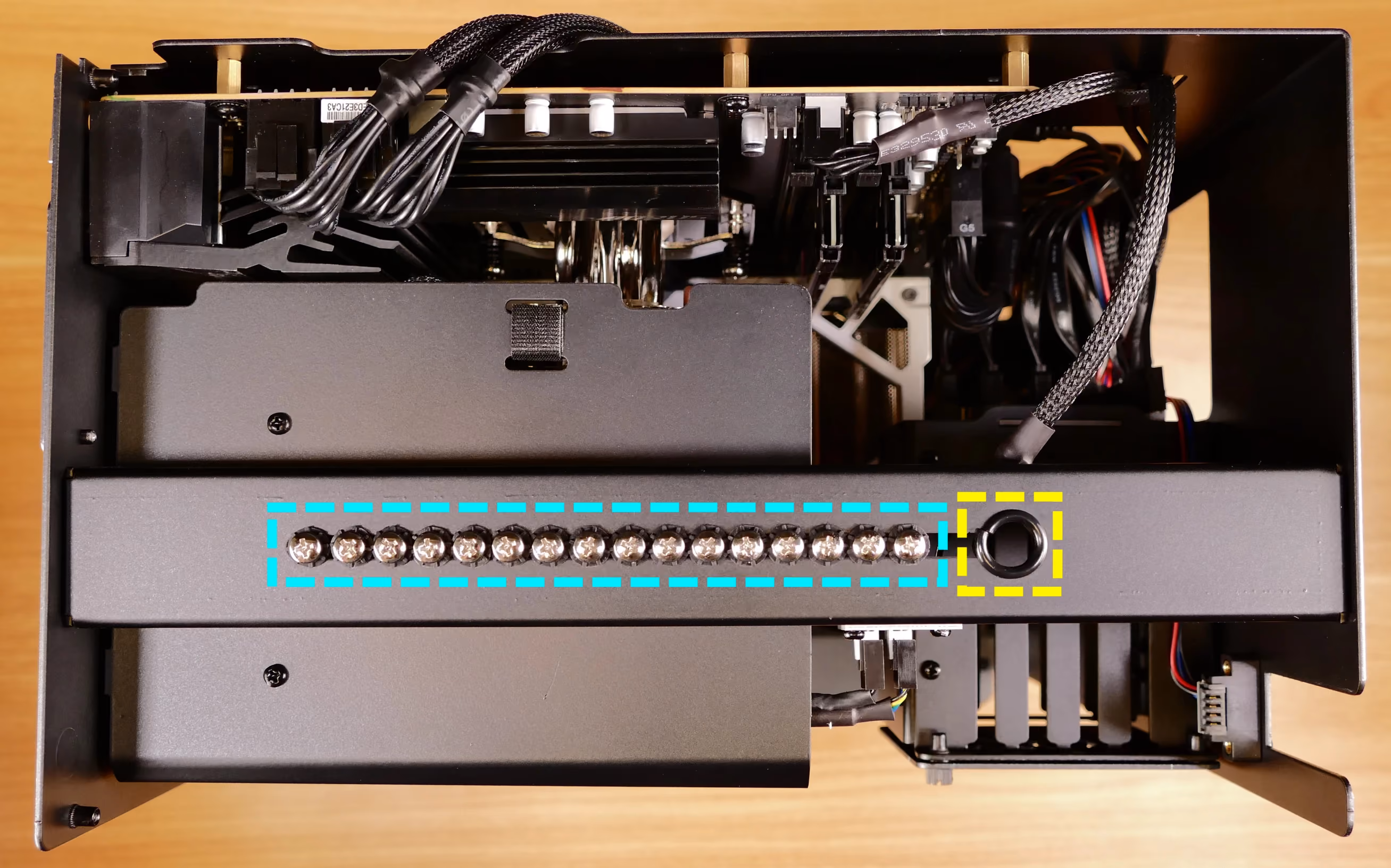 2.5” drive cover and 2.5” drive screws