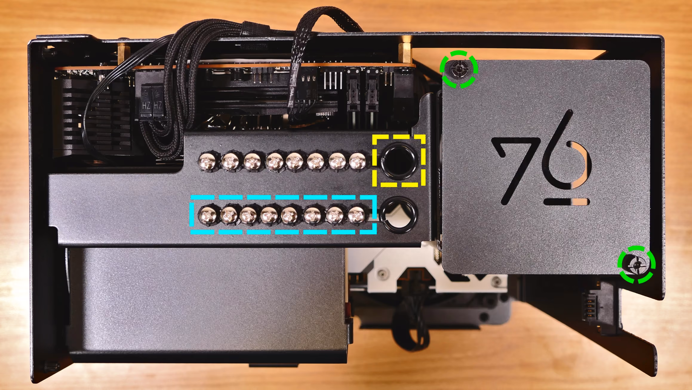 2.5” drive cover and 2.5” drive screws