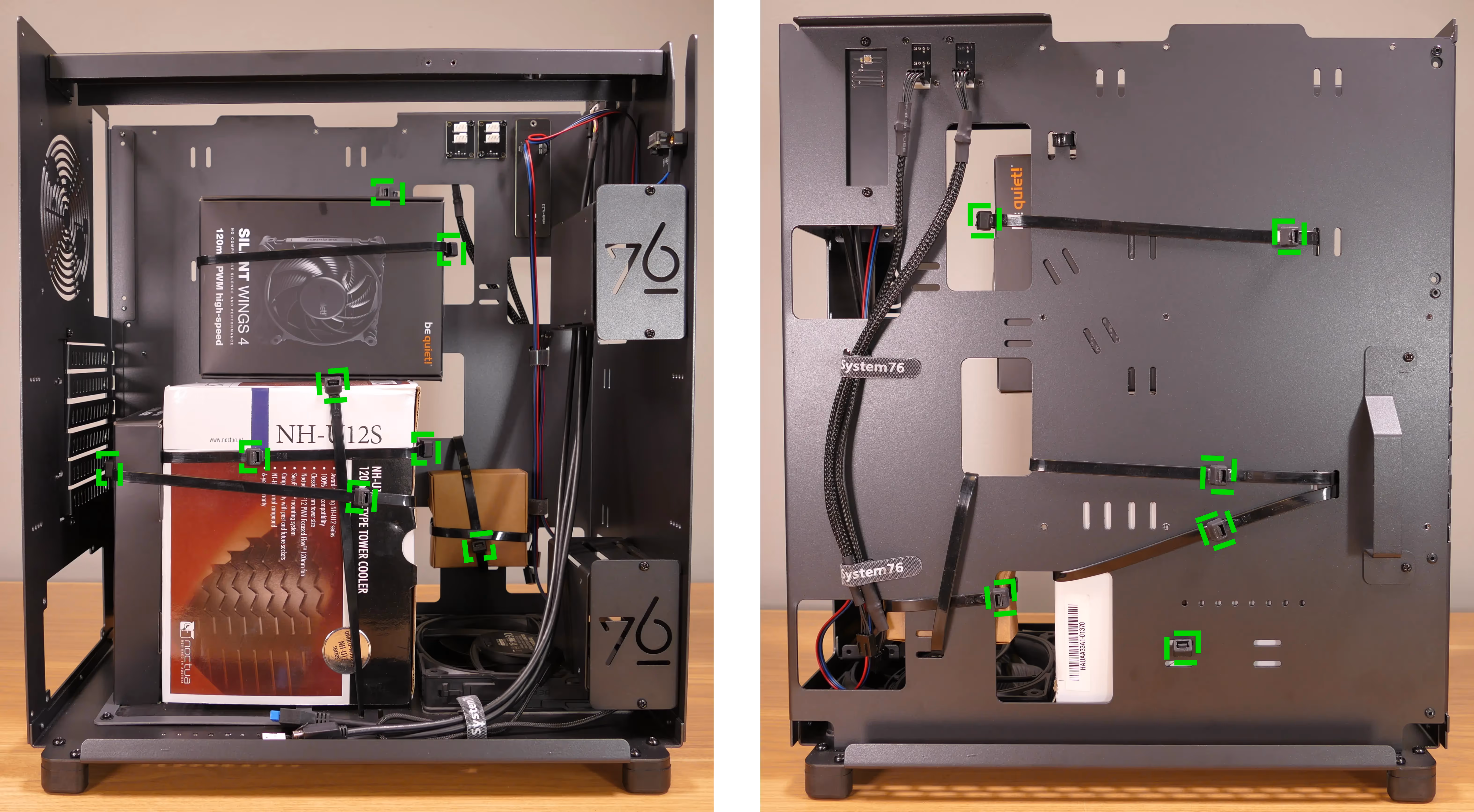 Accessory box zip ties