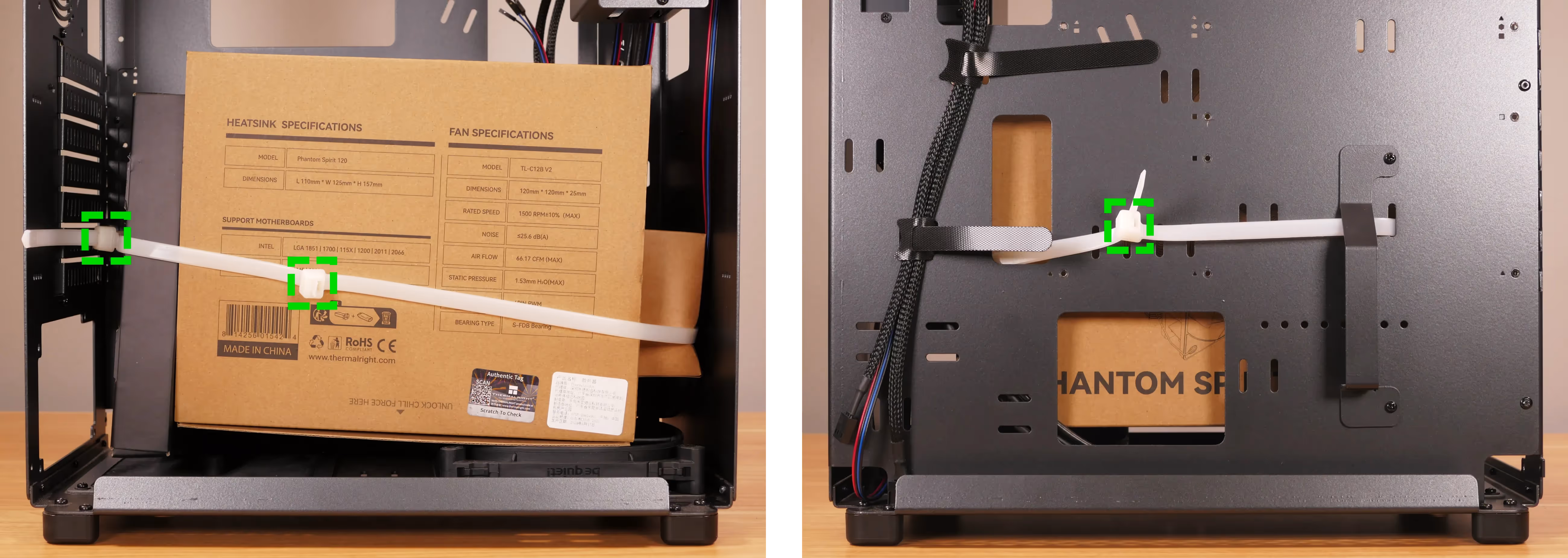 Accessory box zip ties