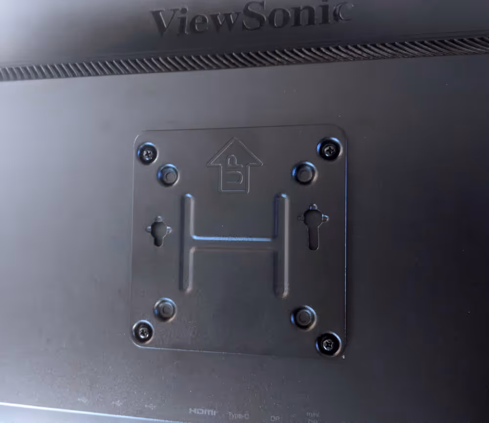 Adapter installed on monitor