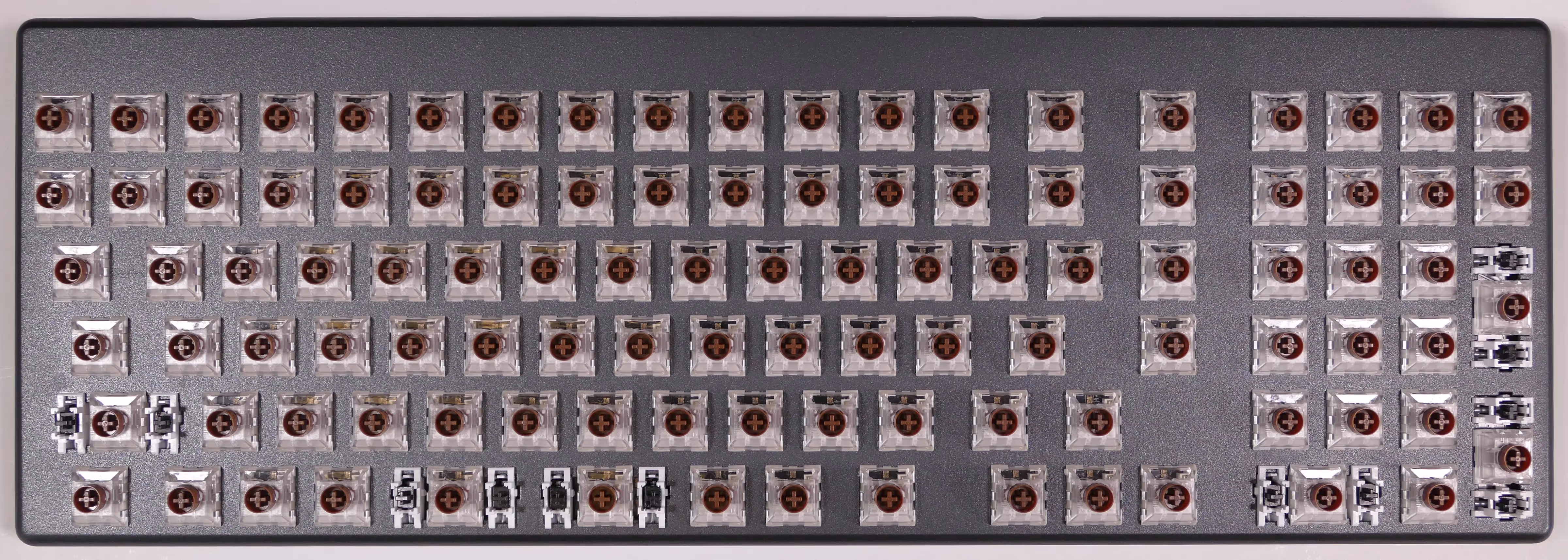 Launch Heavy with all keycaps removed