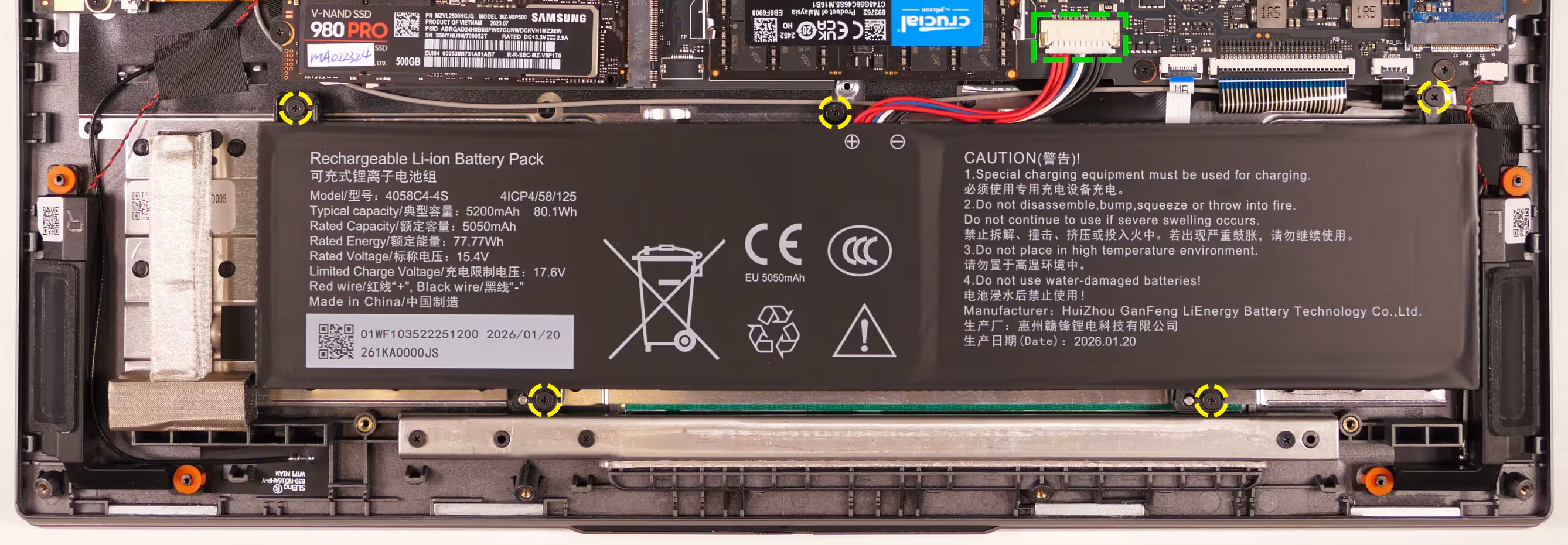 Battery screws