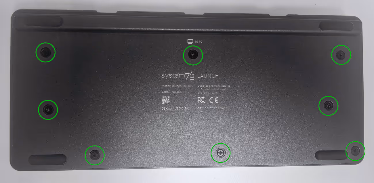 Removing bottom panel screws