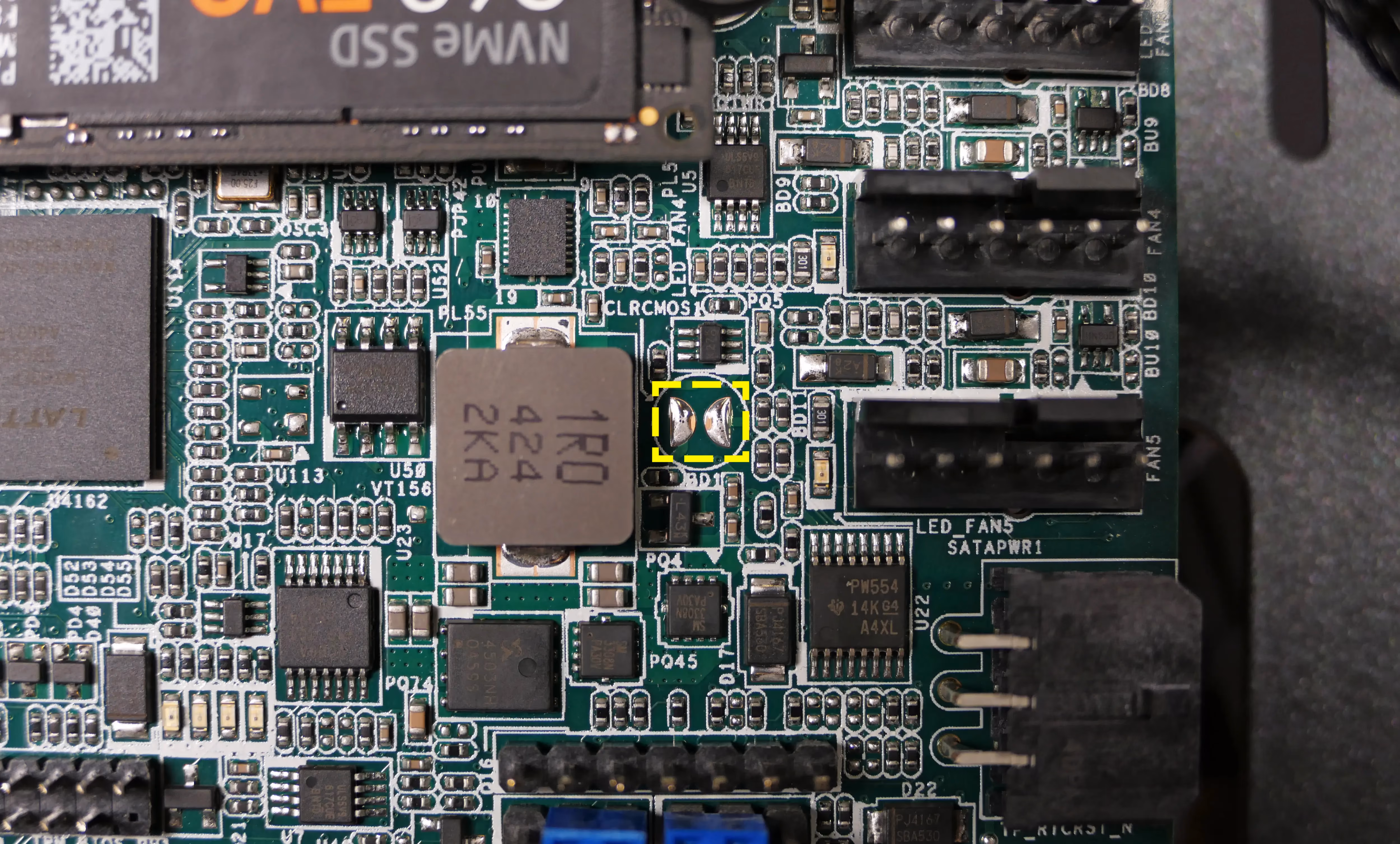 Clear CMOS pad