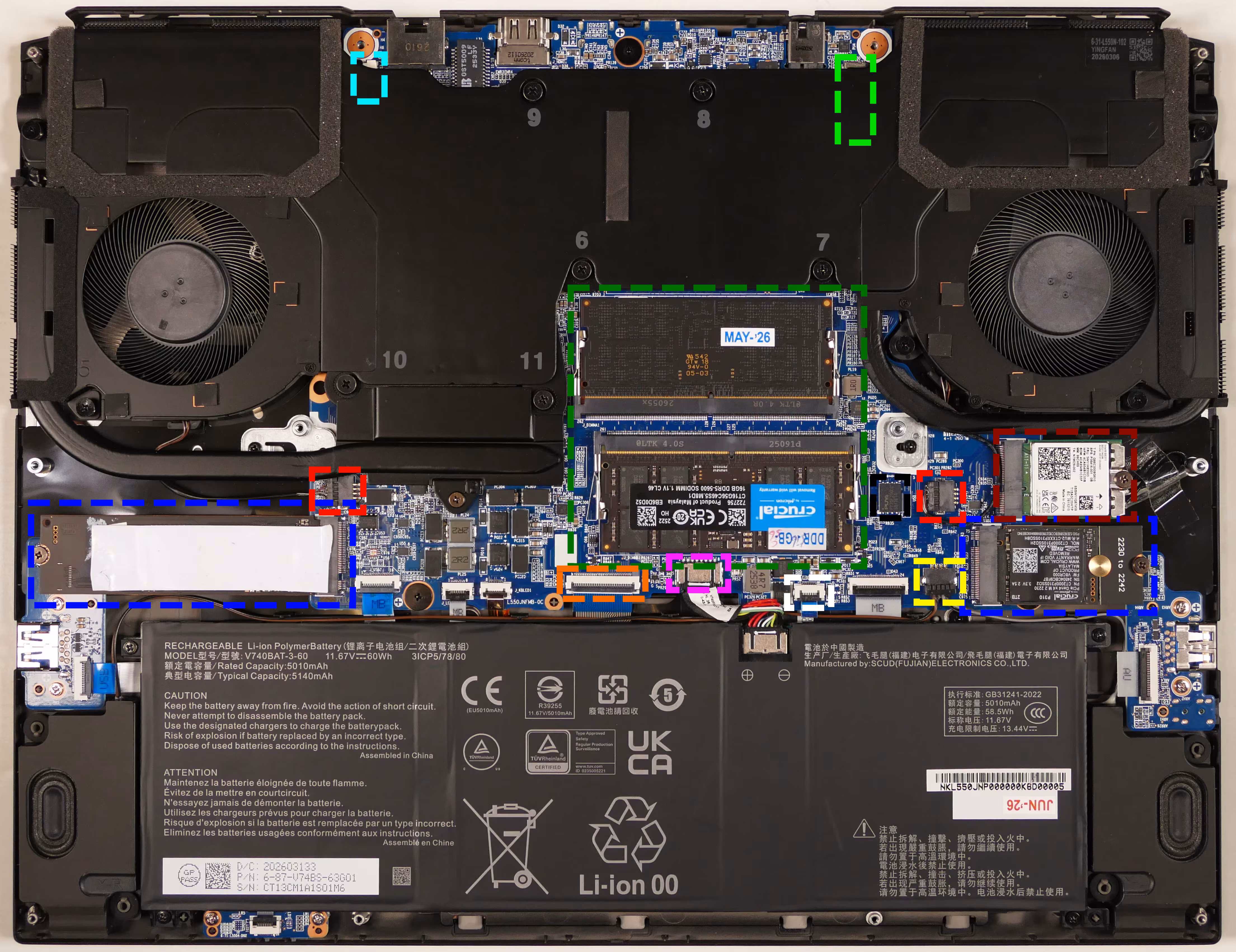 Internal Components and Connectors