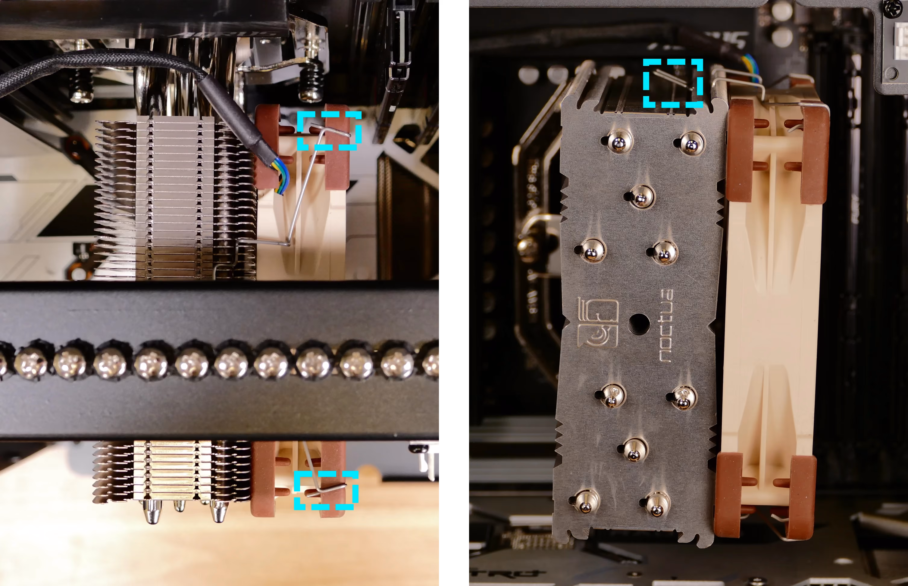CPU cooler fan top clip