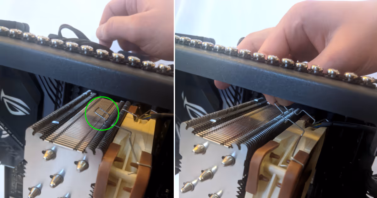 CPU cooler fan clip
