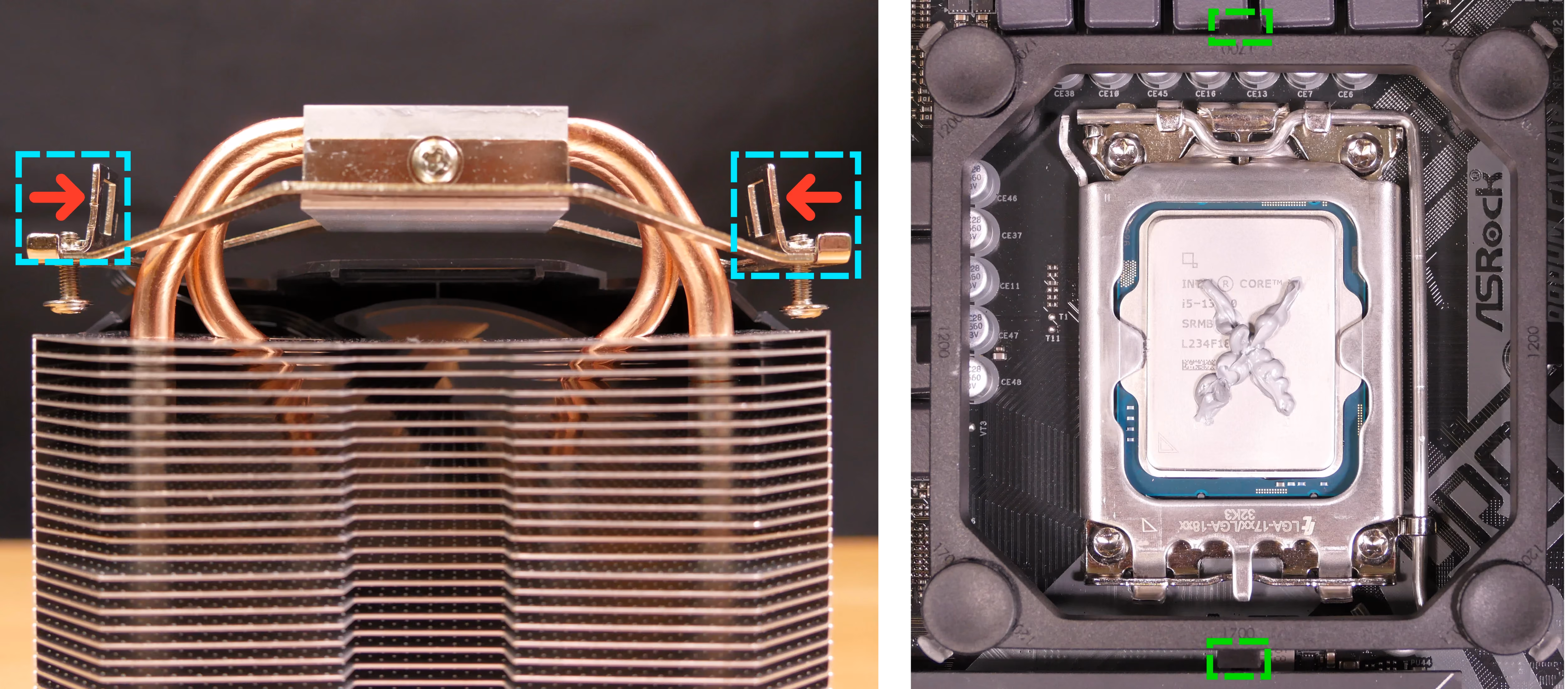 CPU cooler mounting bracket & 90-degree clips