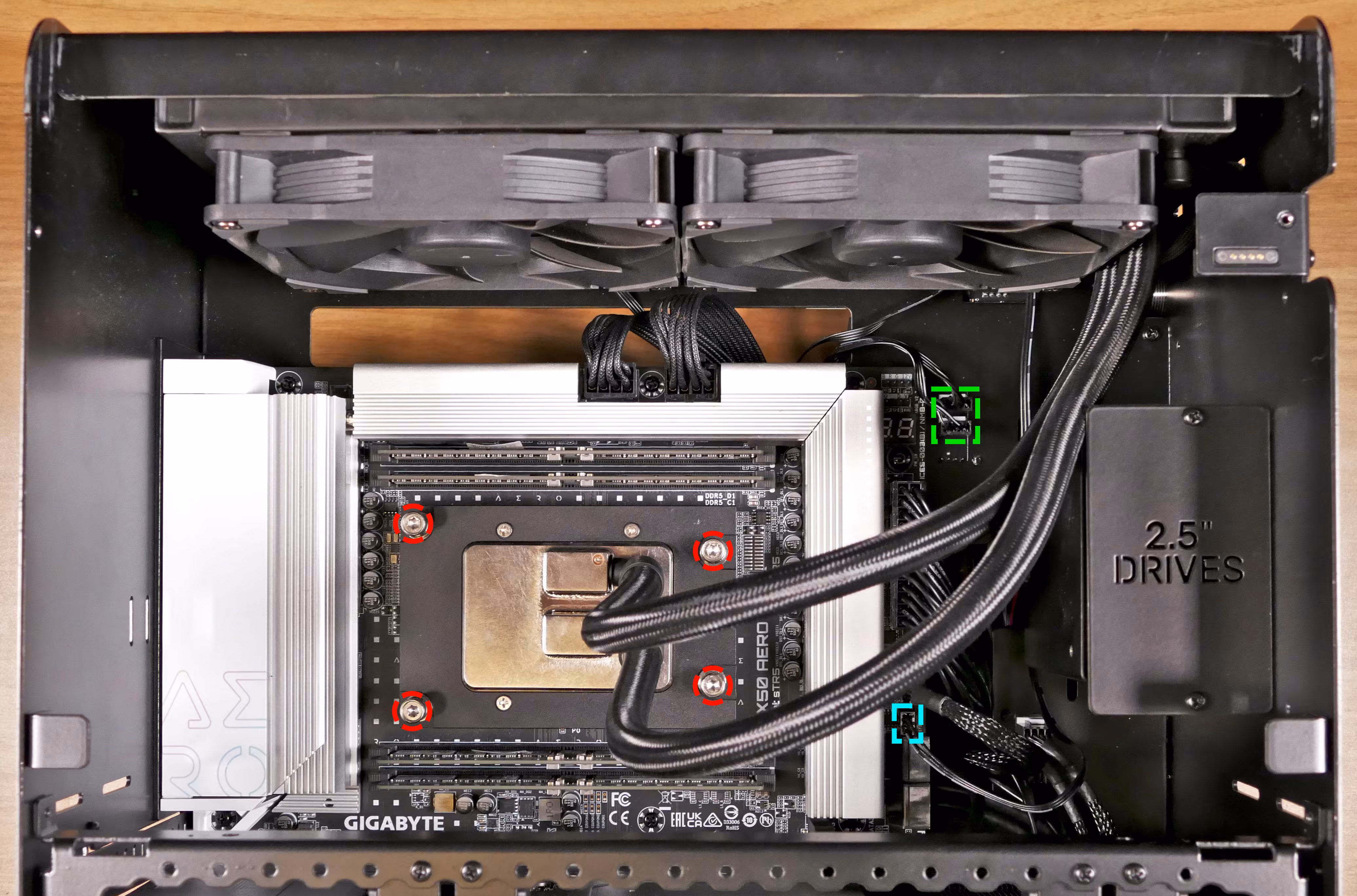 CPU cooler pump screws