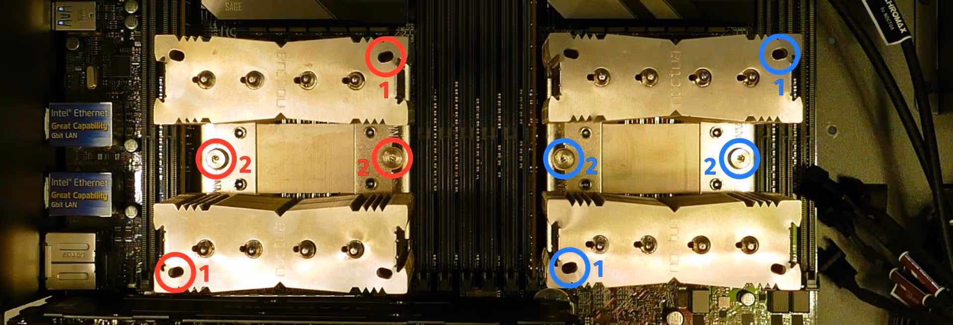CPU cooler screws