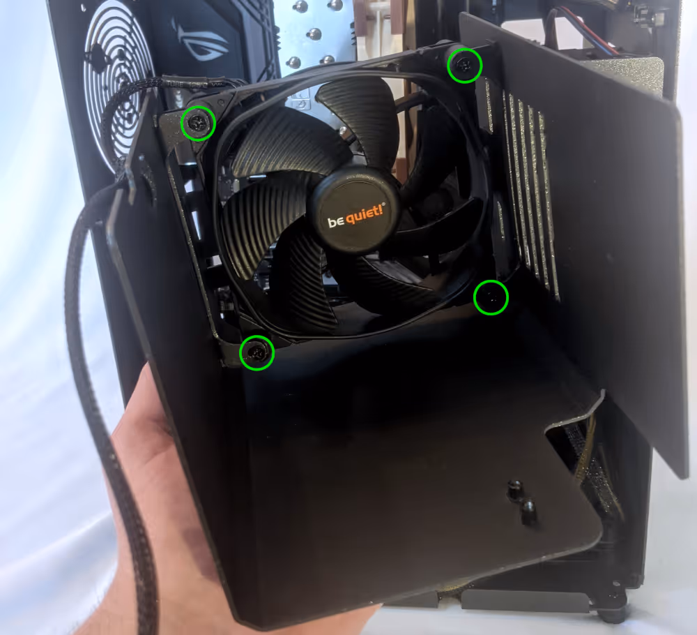 CPU duct fan screws