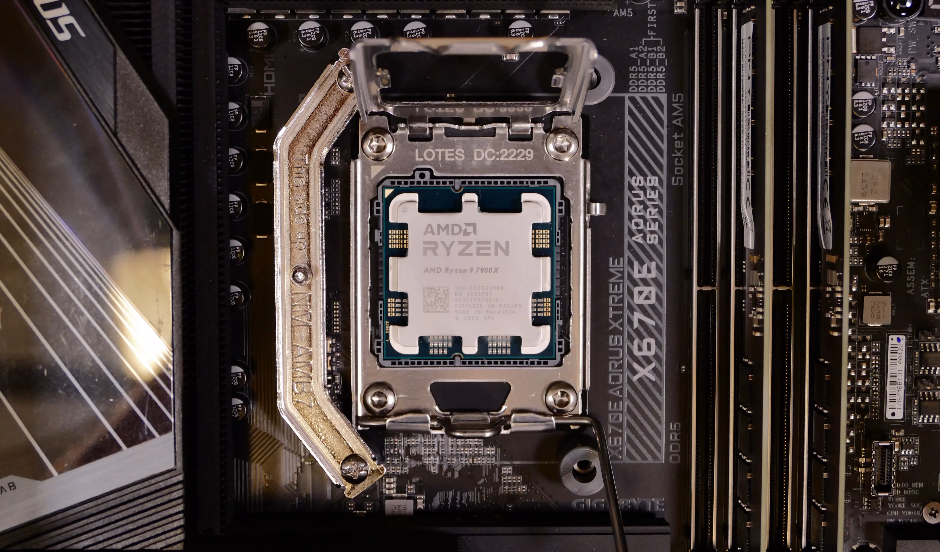 CPU holder raised