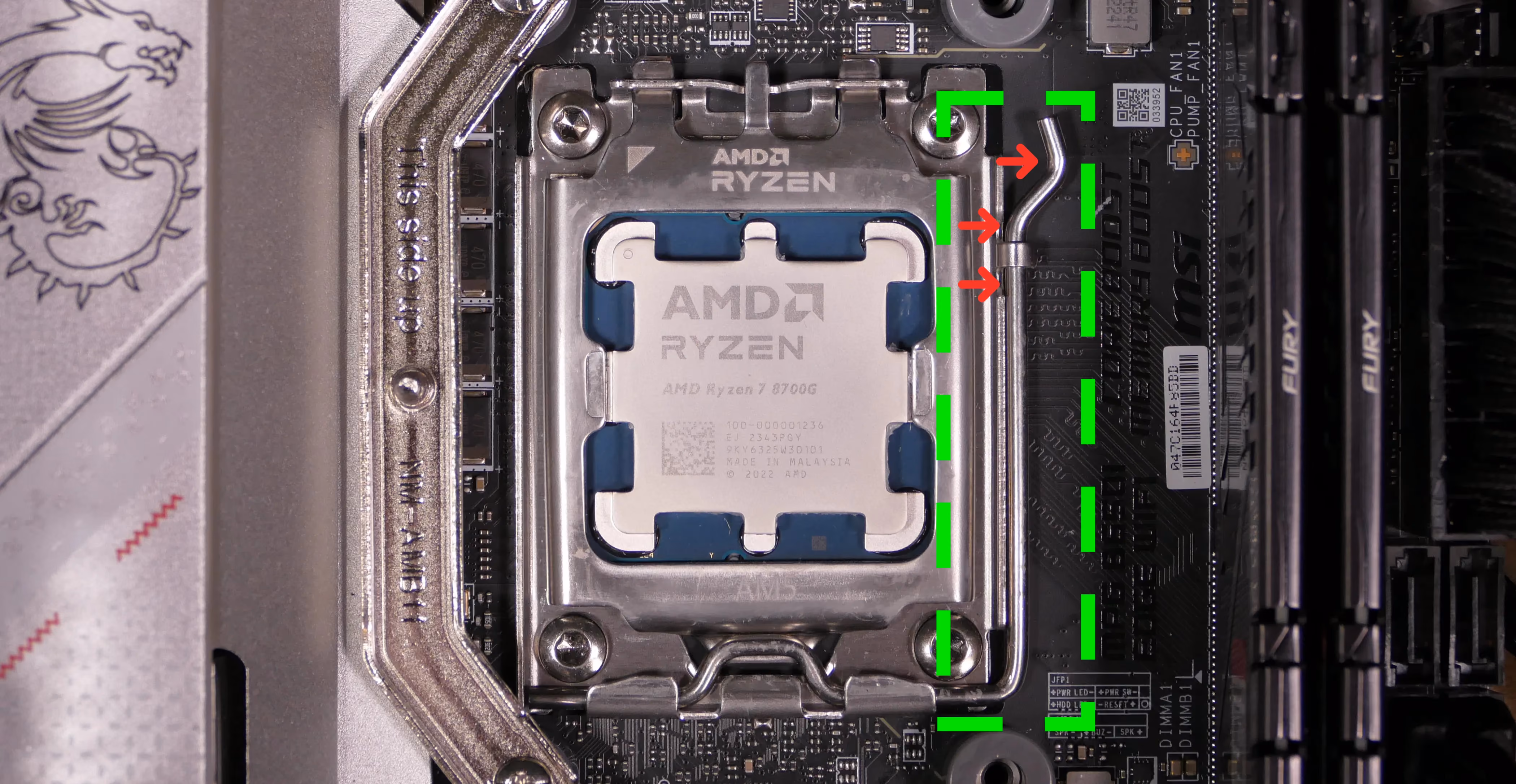 CPU locking pin