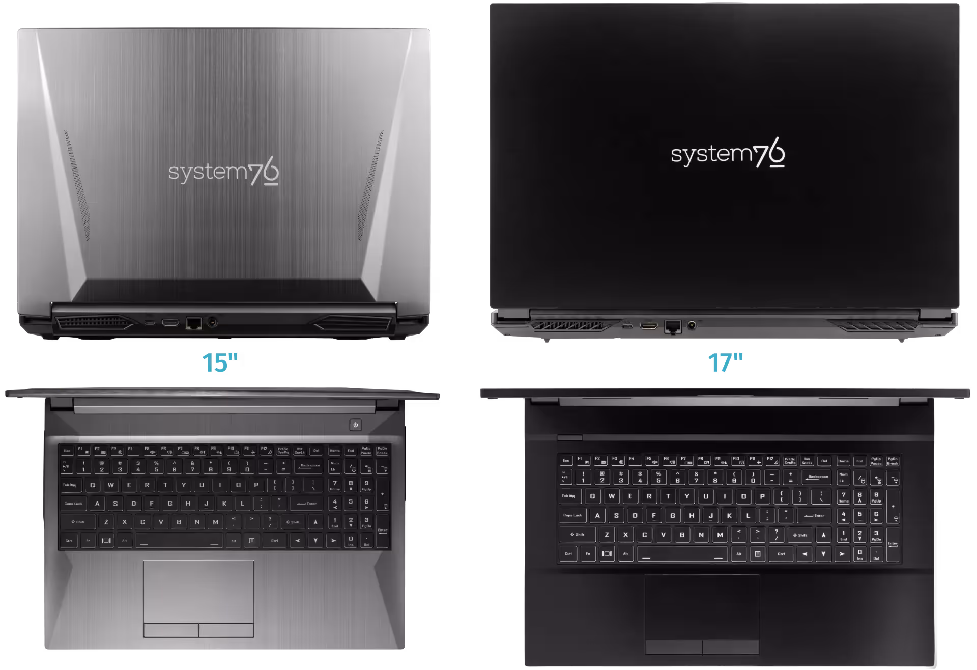 15”/17” design comparison