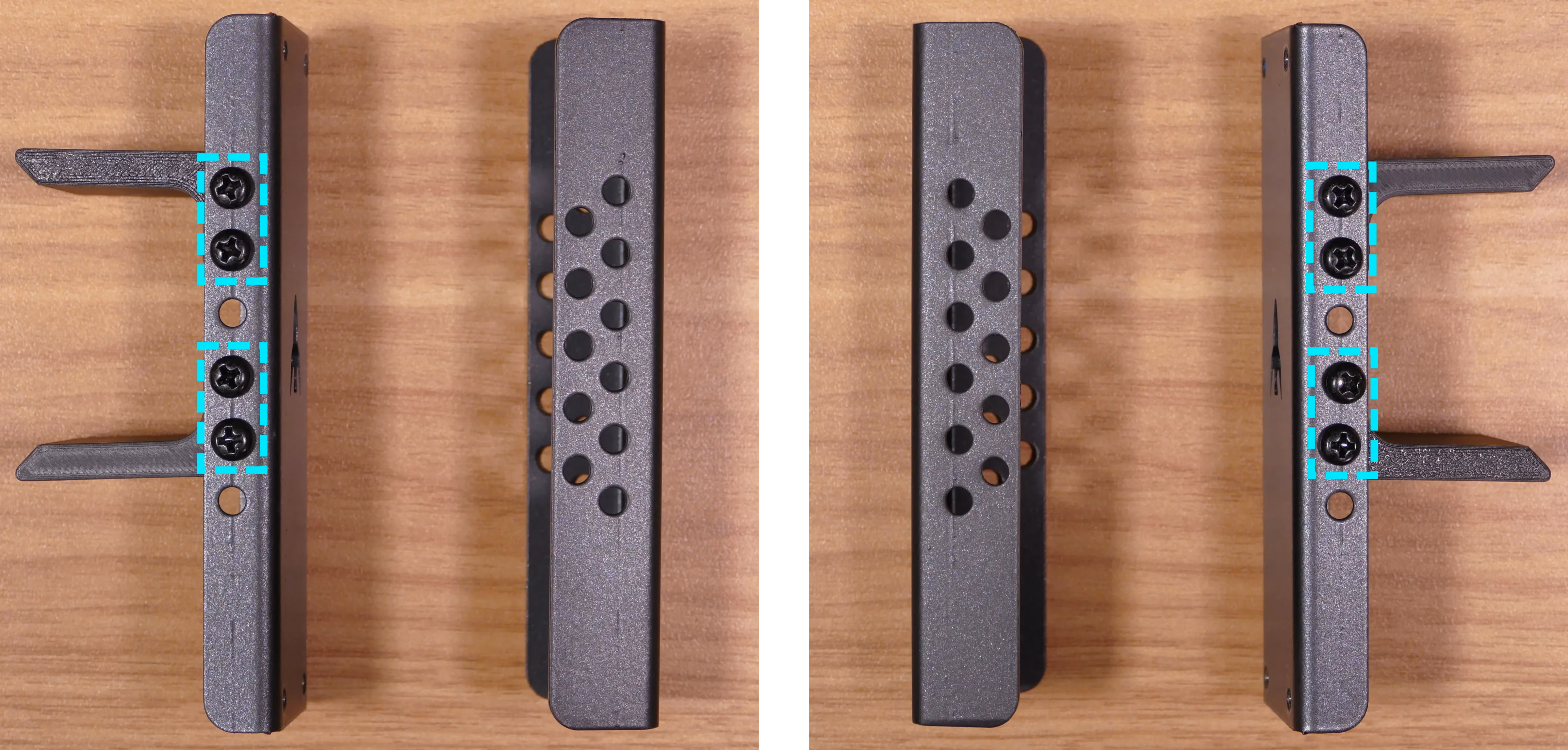 GPU brace finger screws, side