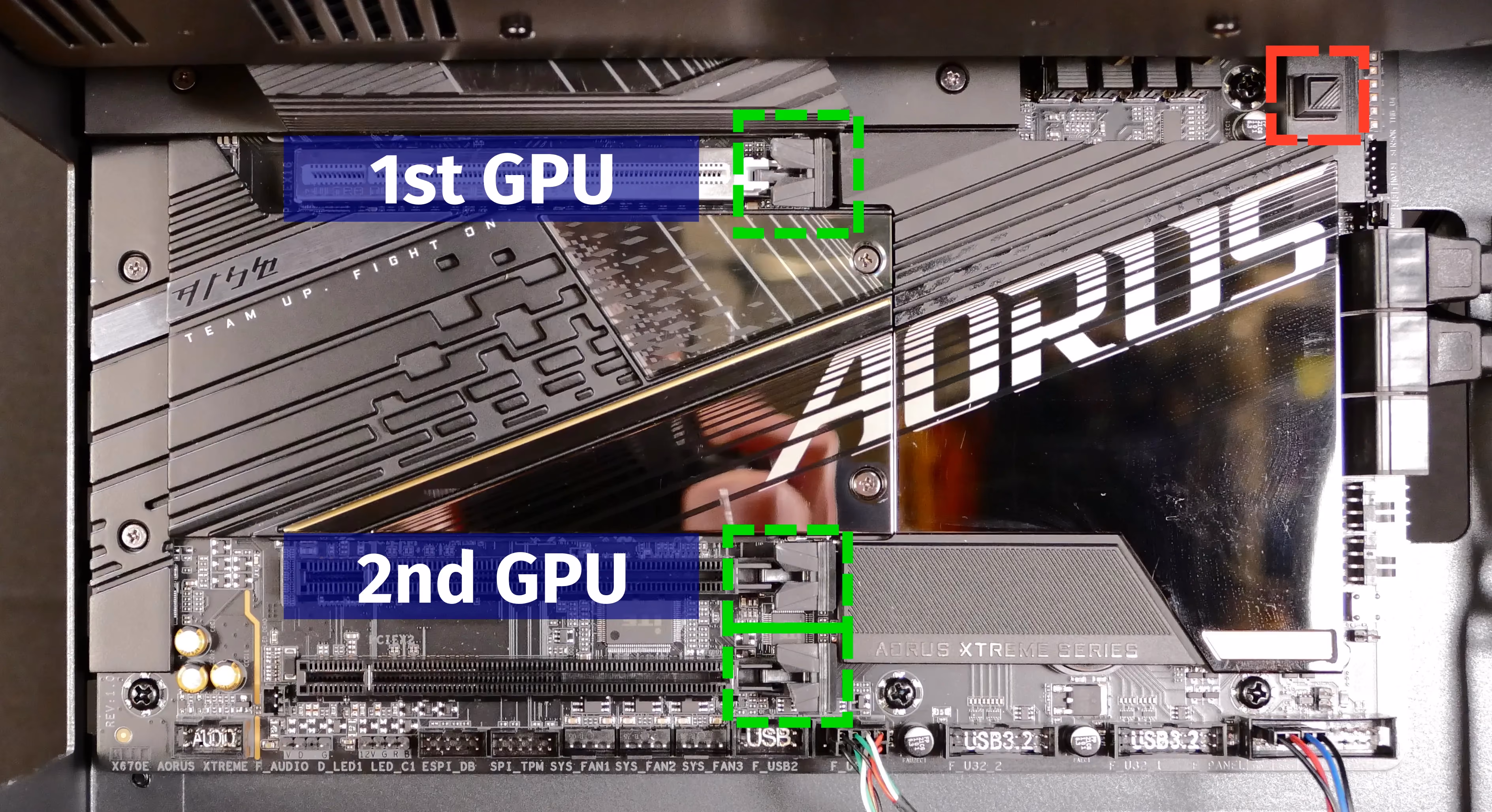 PCIe slot & latch