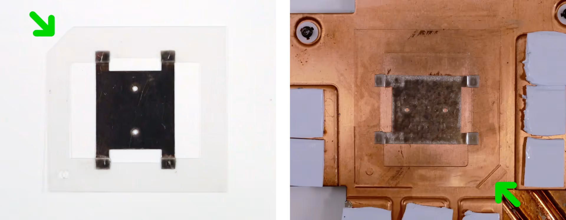Heat-conductive metal application