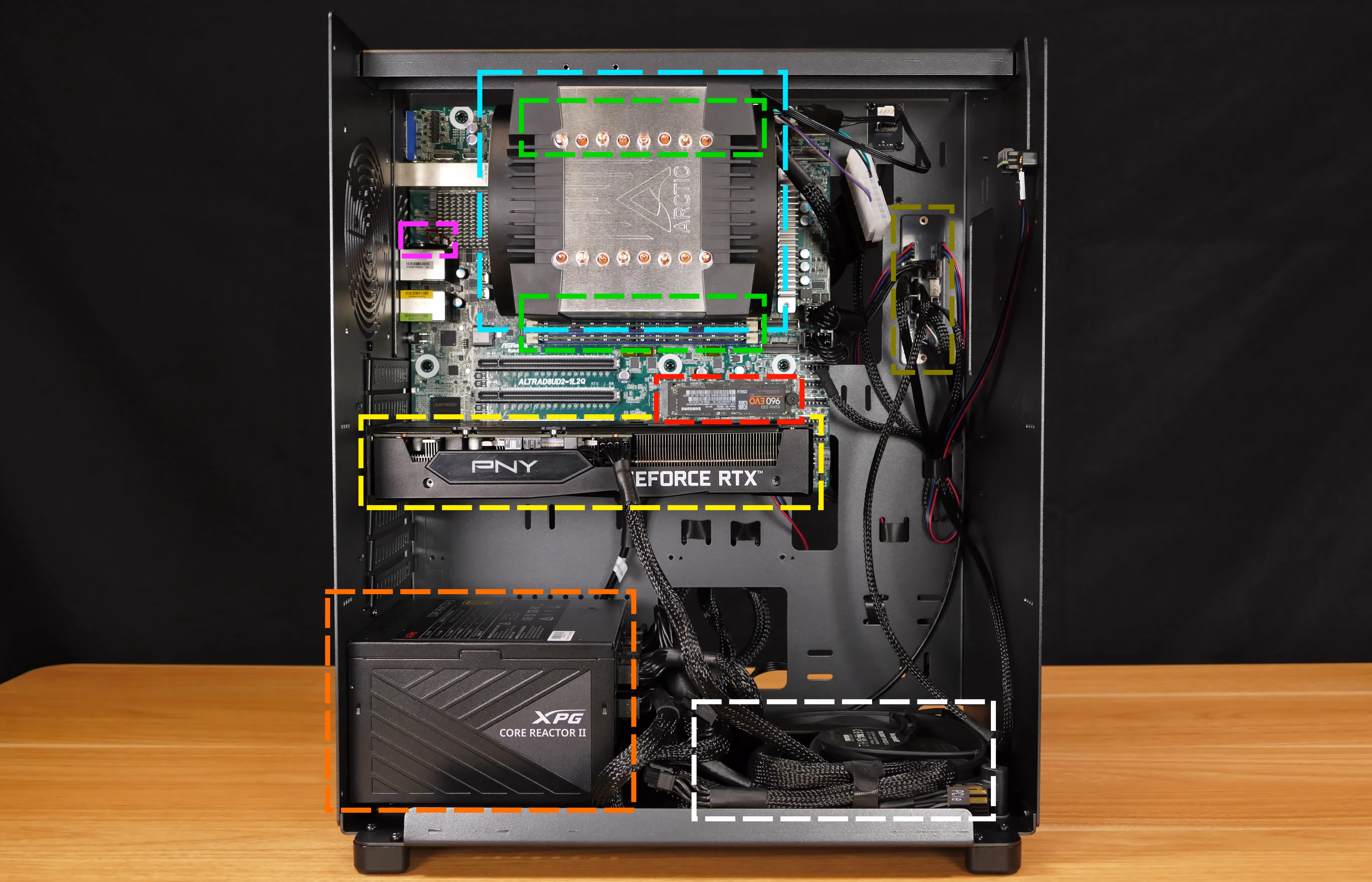 Internal overview (left side - electronics)