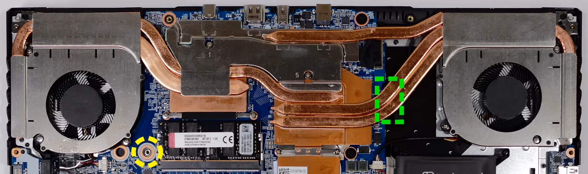Keyboard adhesive strip location