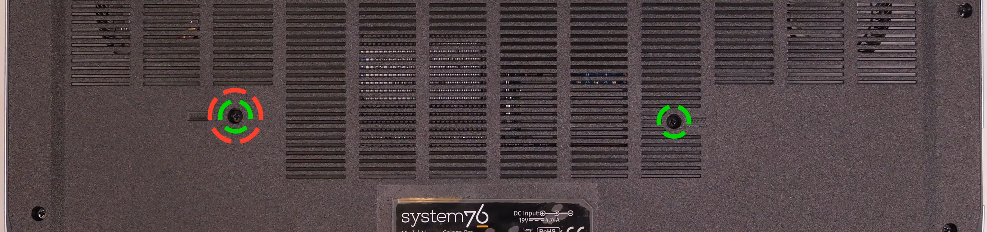 Keyboard screws