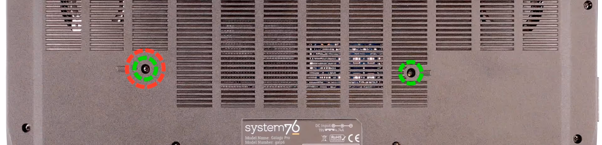 Keyboard screws
