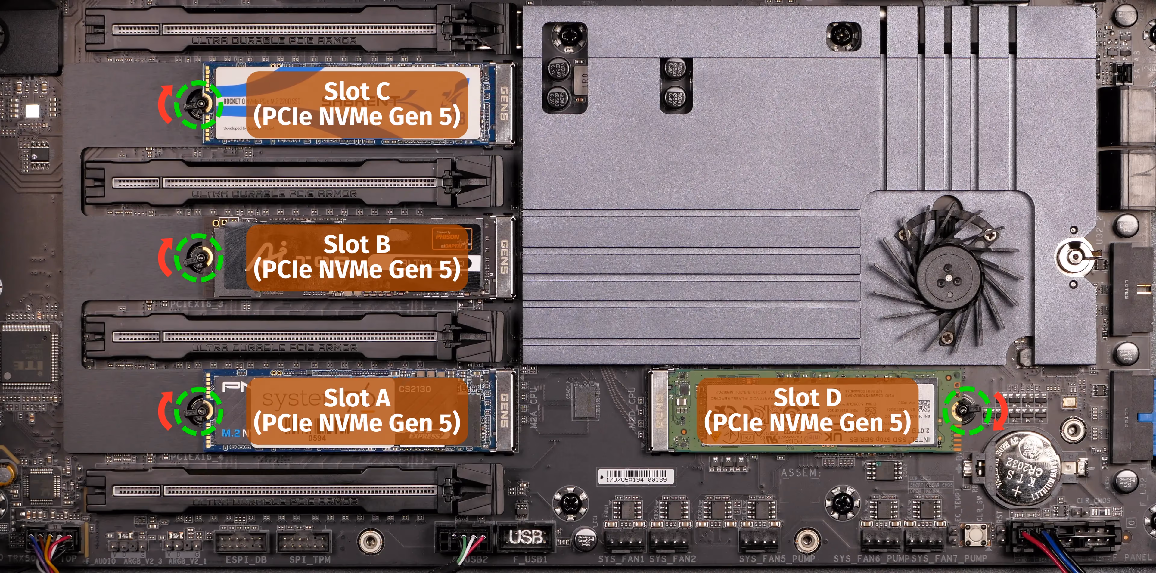 M.2 slot screws
