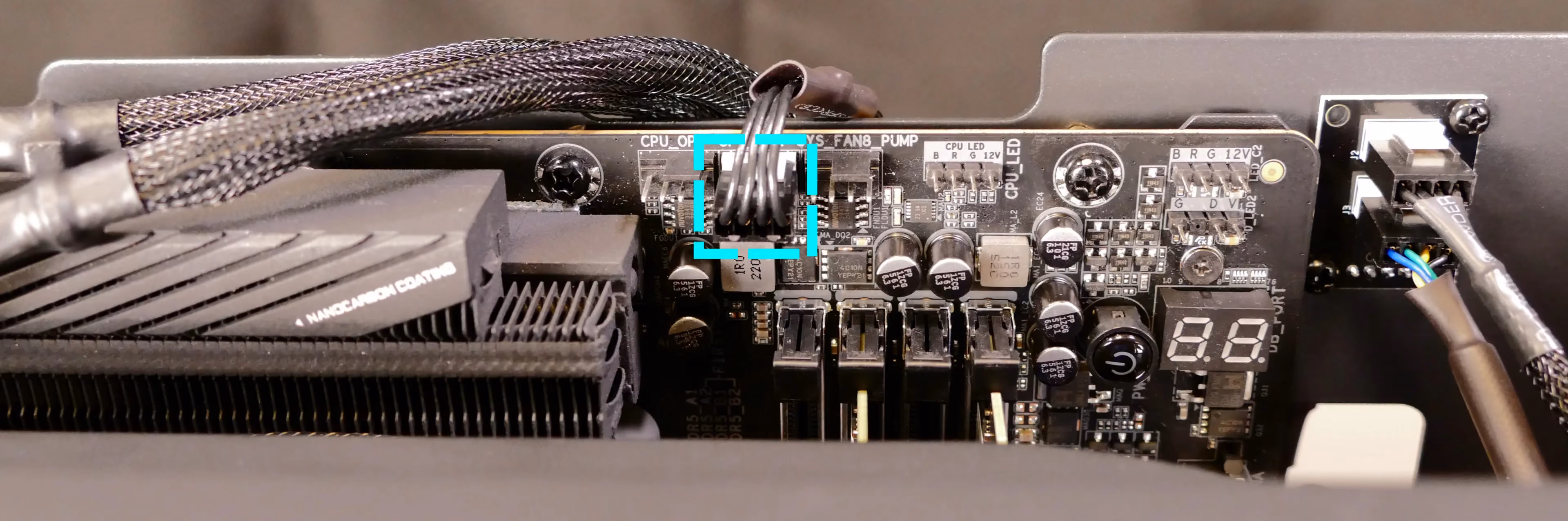 CPU fan header on motherboard