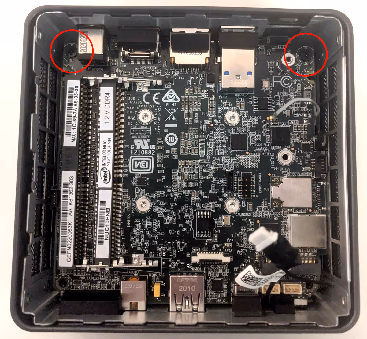 Motherboard mounting screws