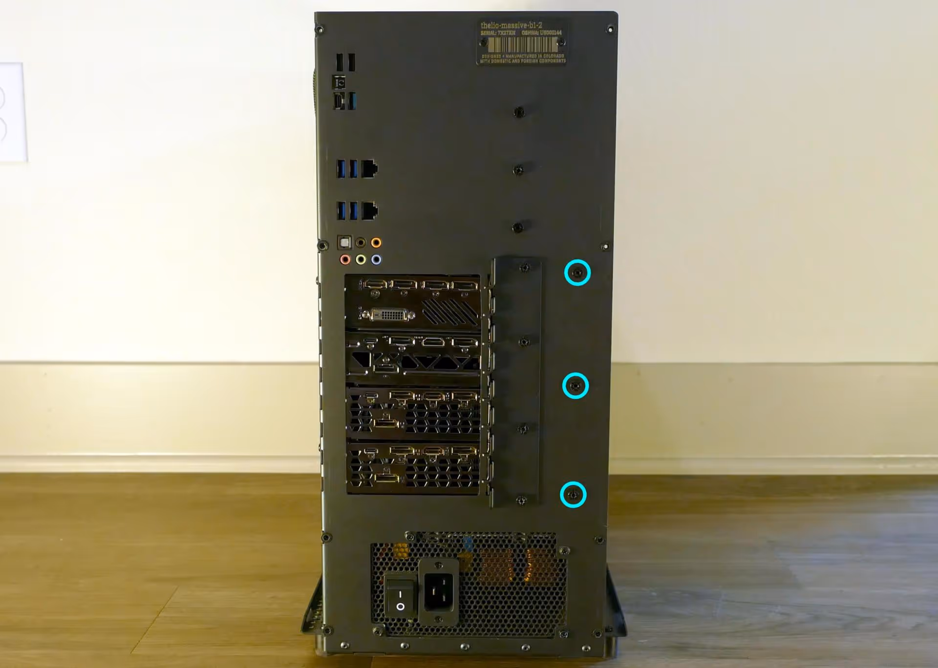 Back partition screws