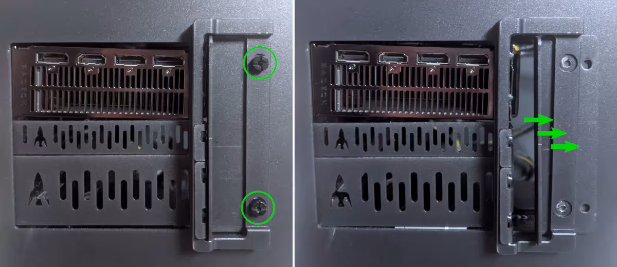 PCIe bracket screws