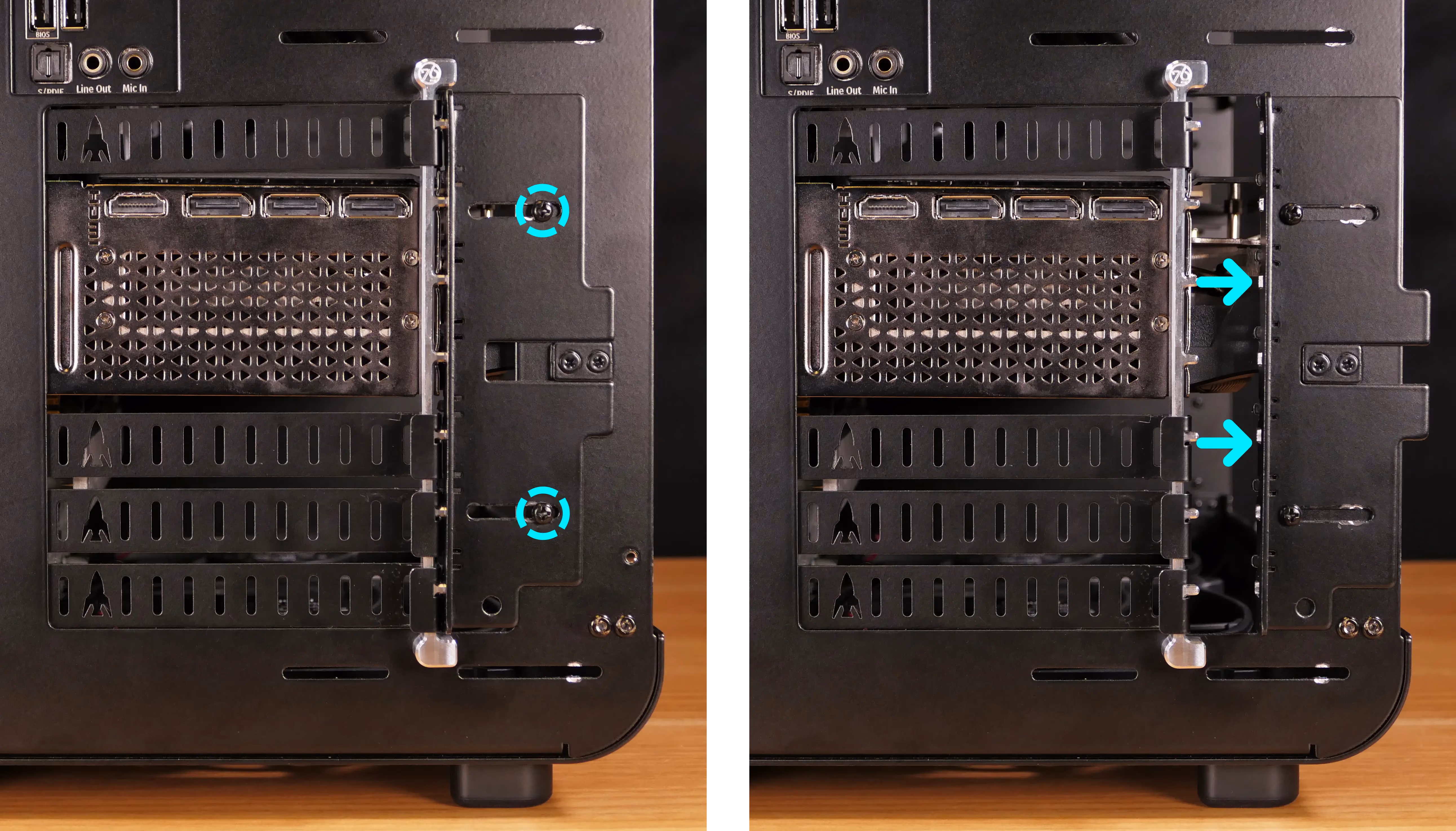 PCIe bracket screws
