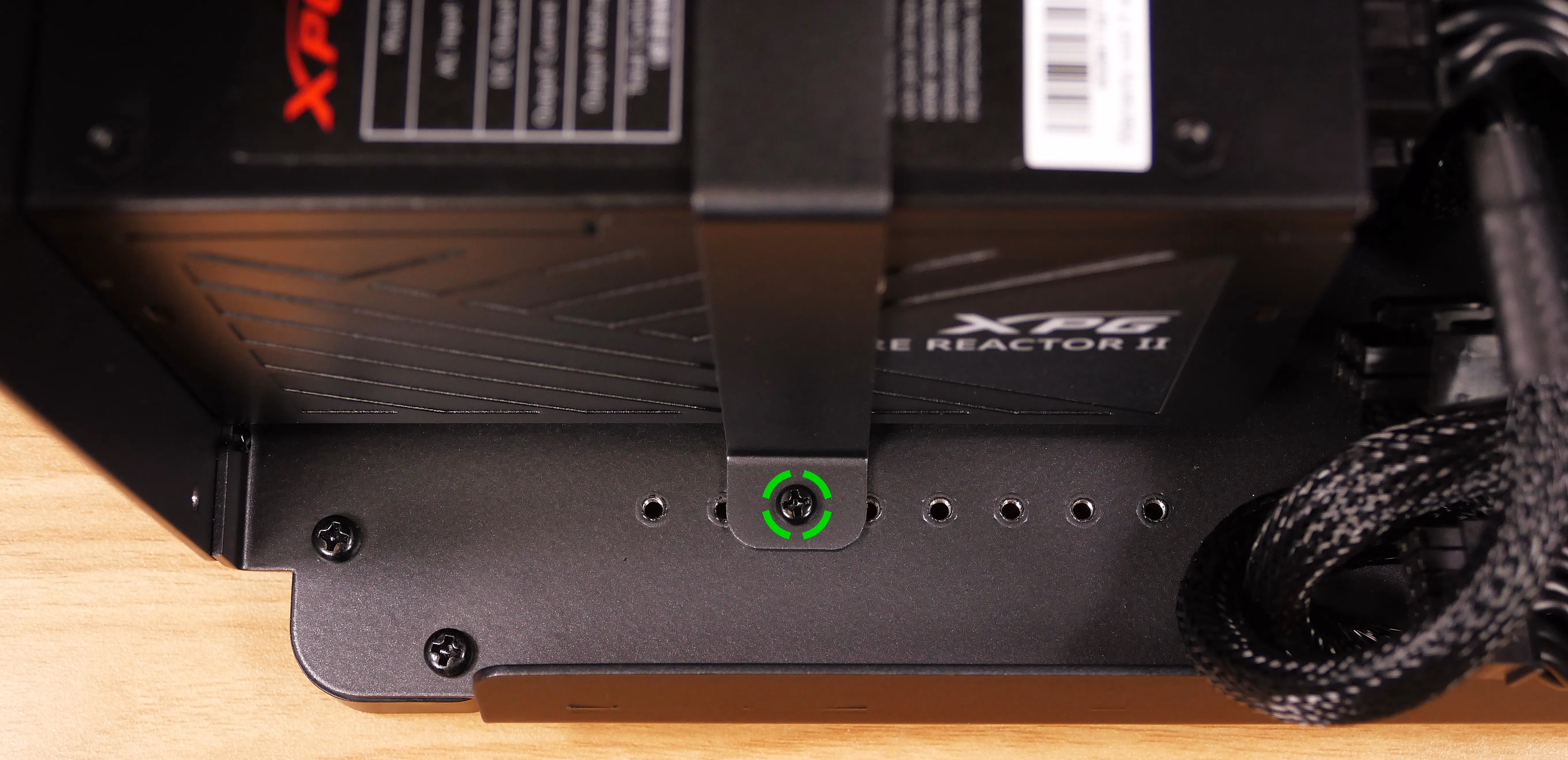 Power supply bracket screw (left)