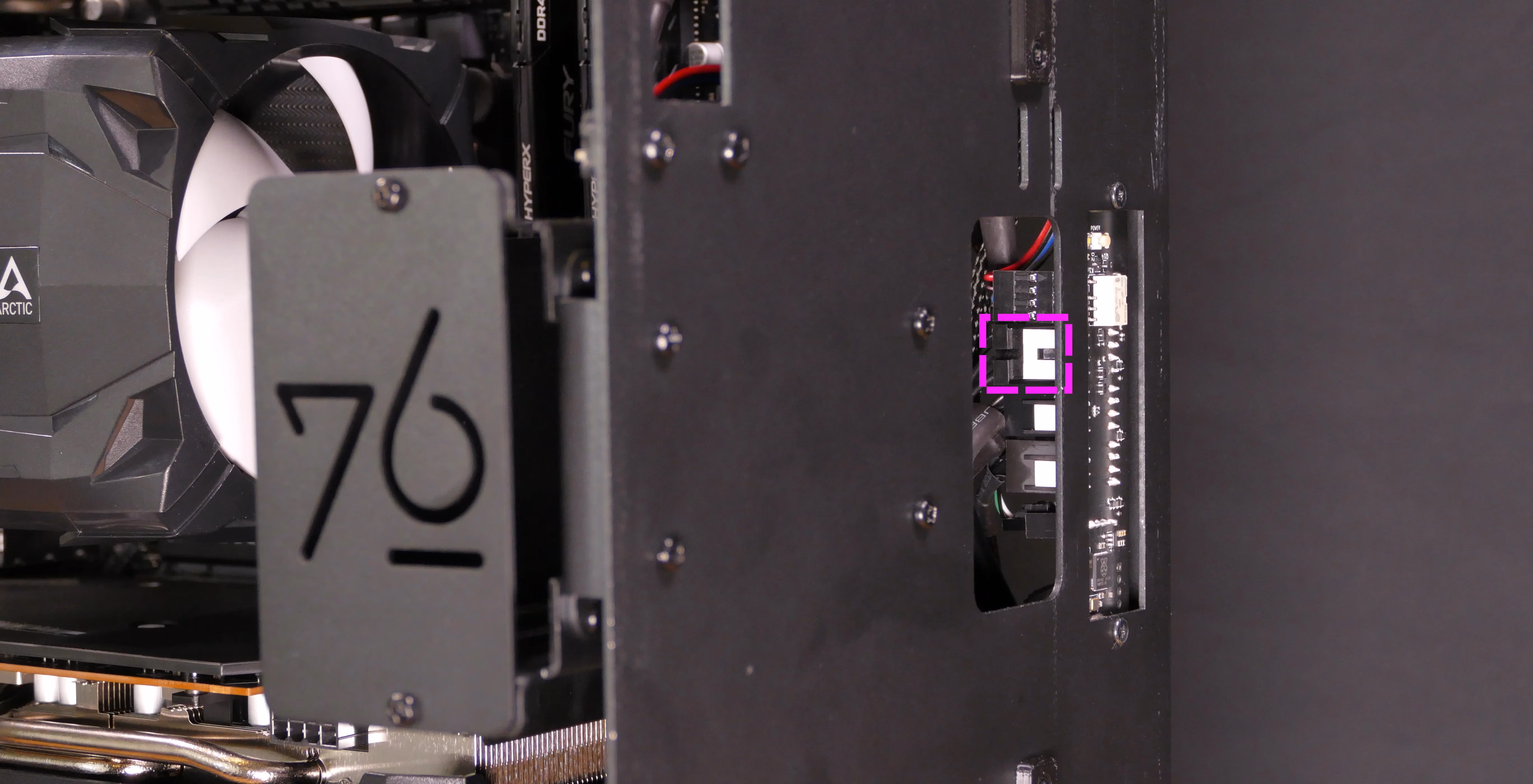 PSU cabling to the Thelio Io board