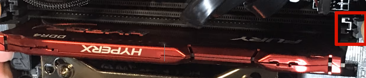Accessing the RAM release clips
