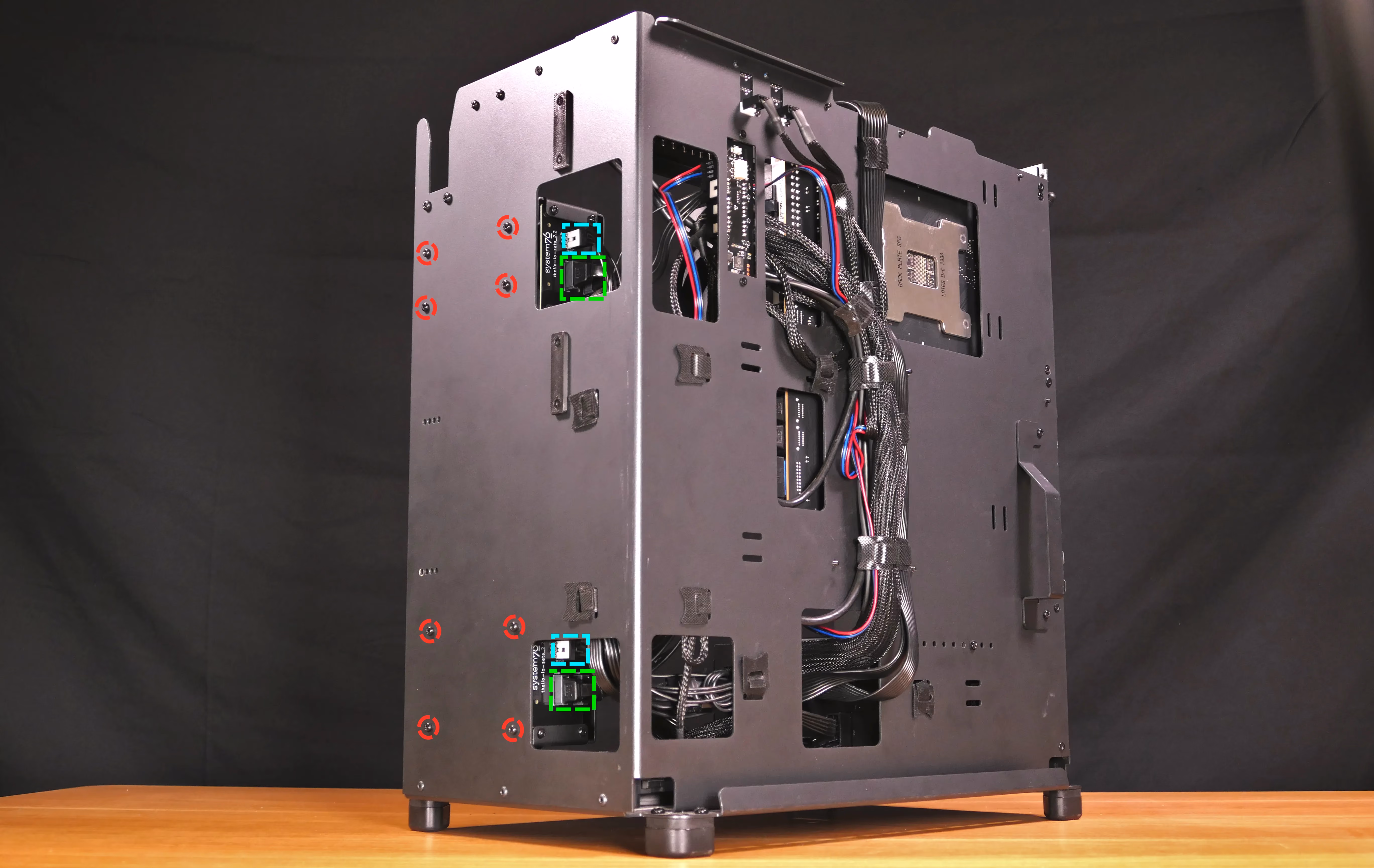 2.5” drive cage cabling & screws