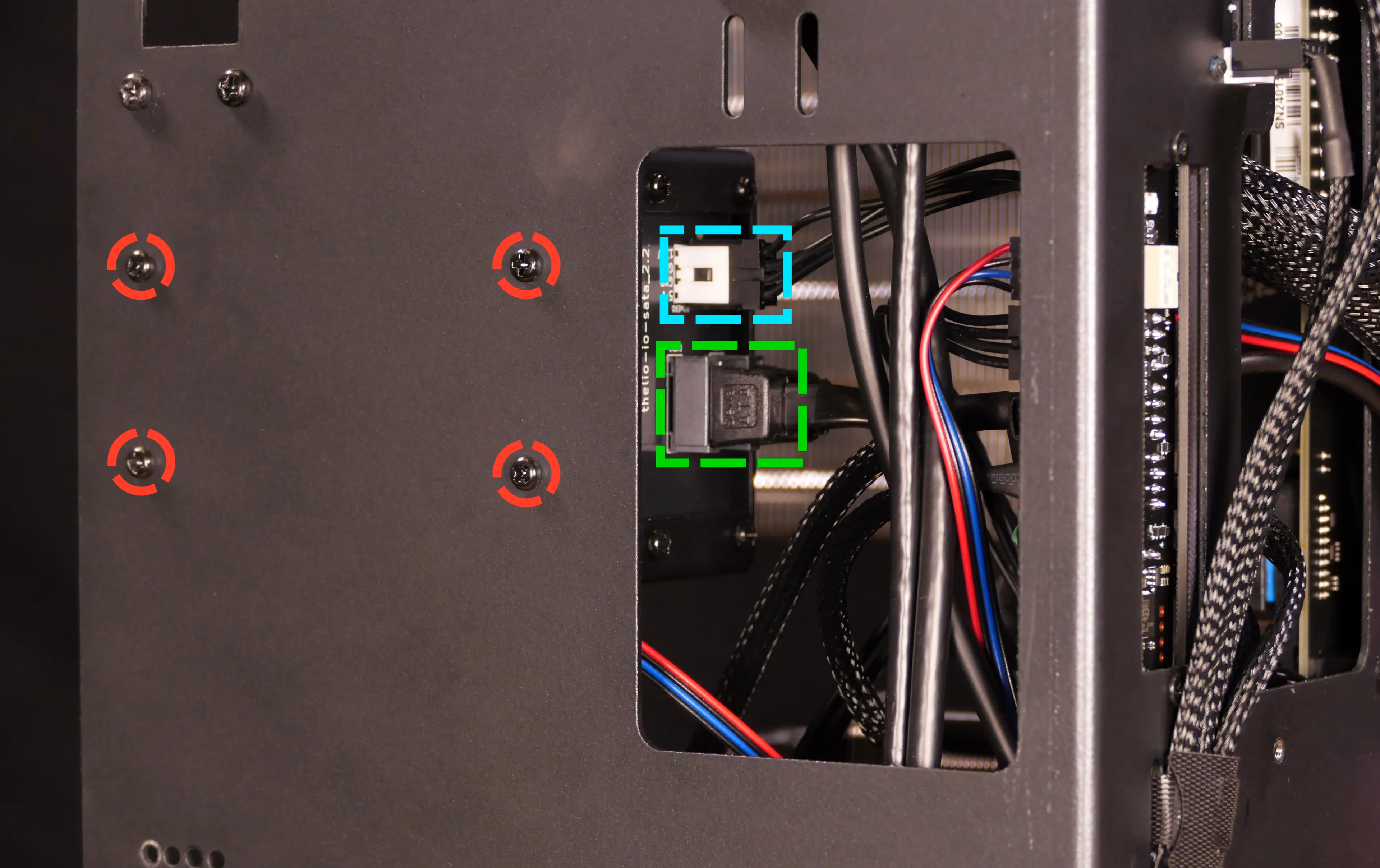 2.5” drive cage cabling & screws