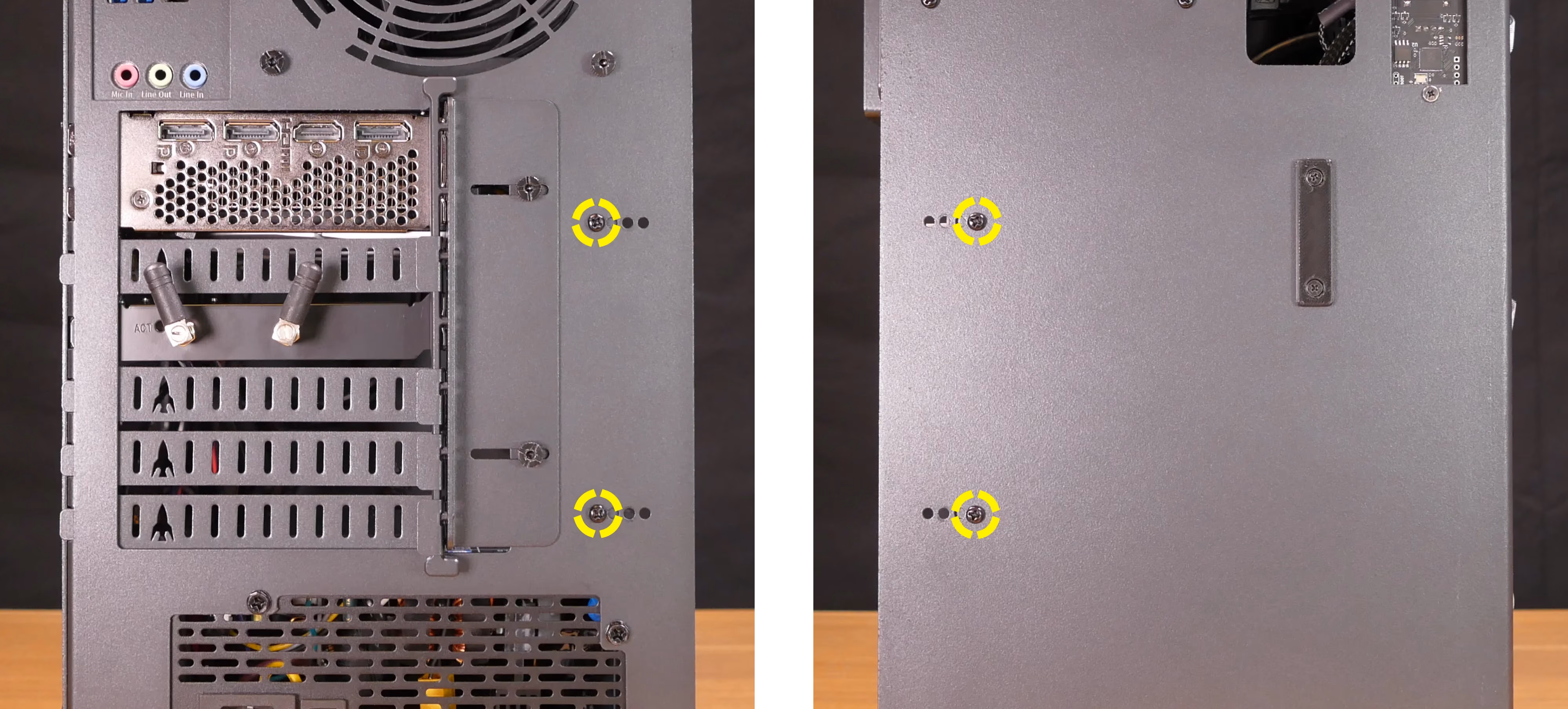 Side brace screws