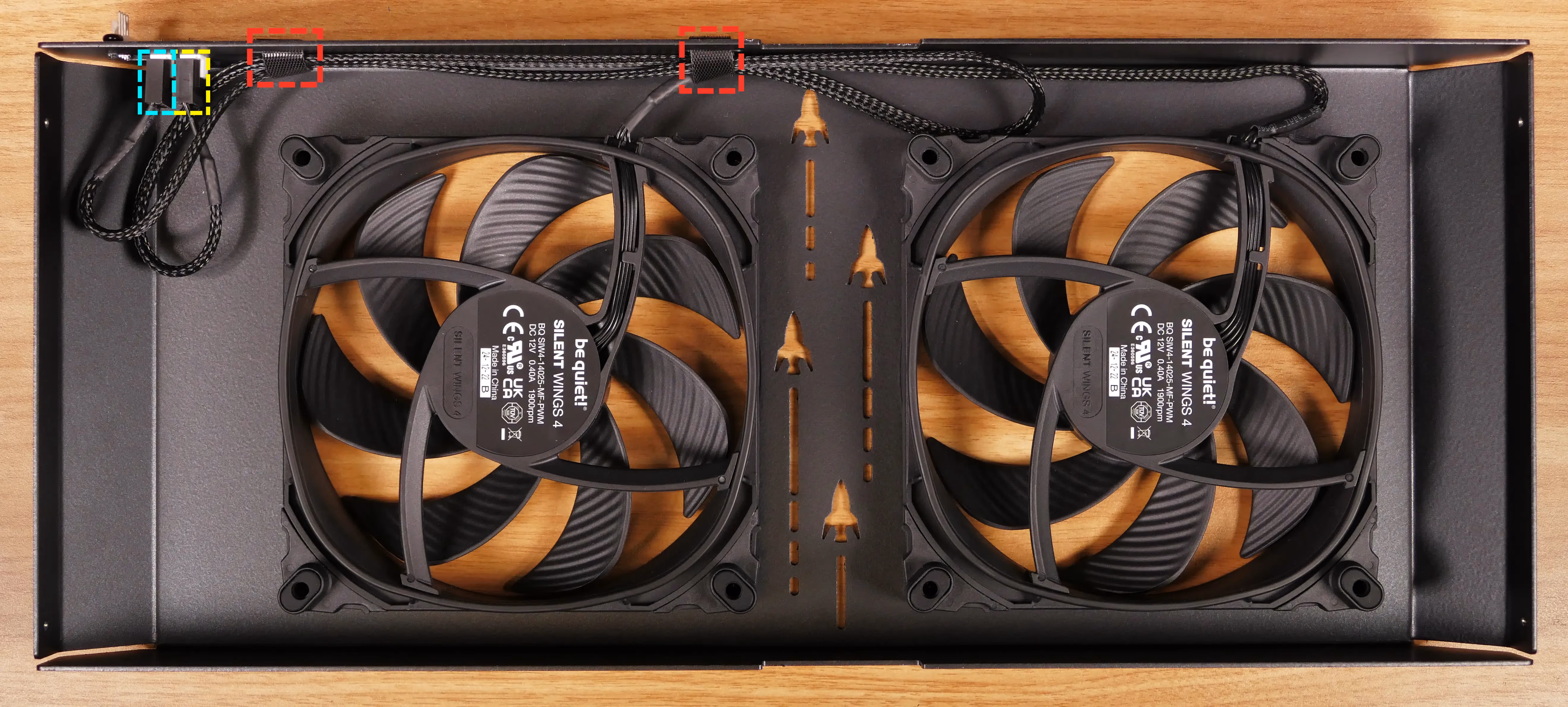 Side fan cabling
