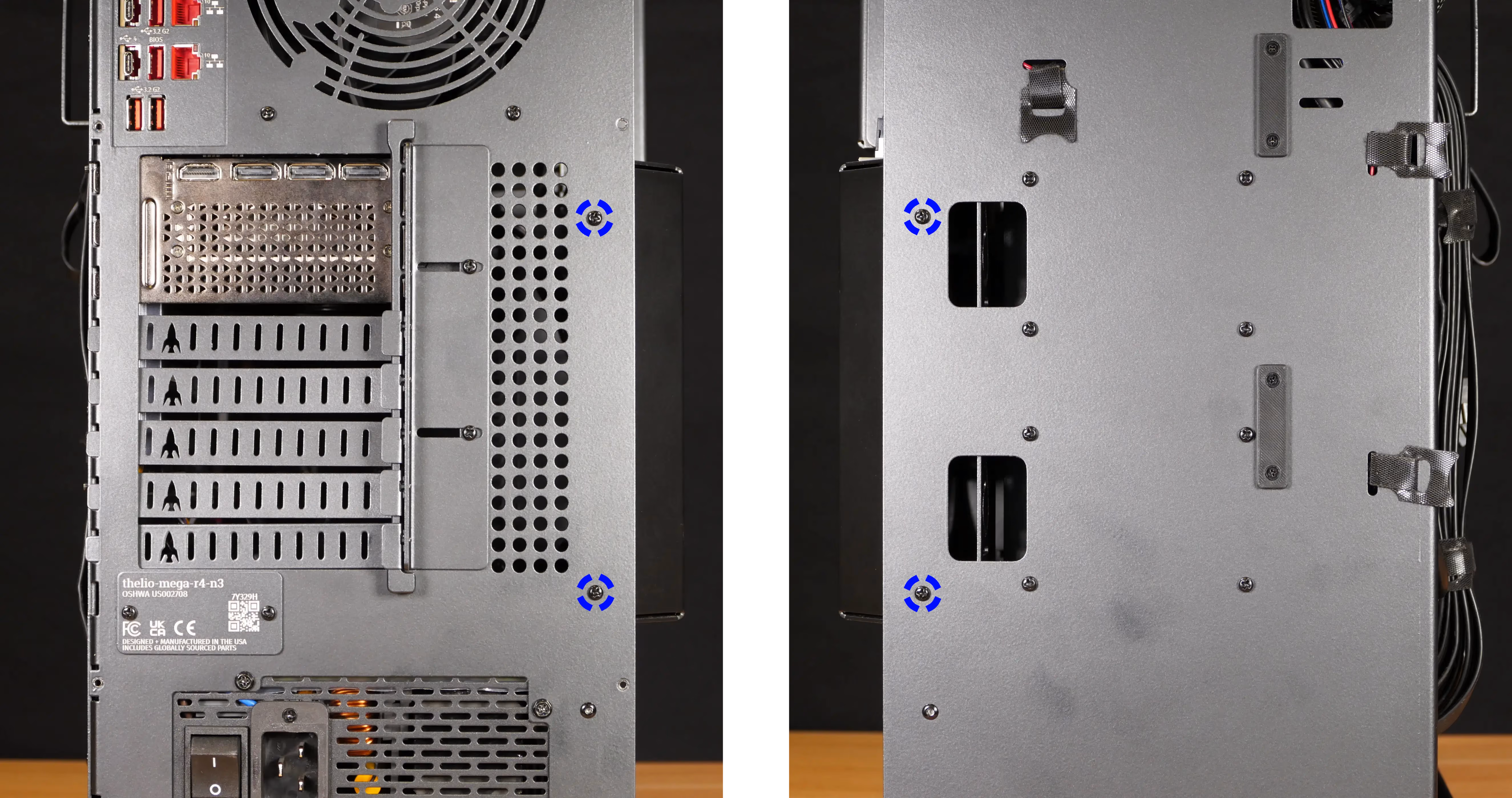 Side fan mount screws