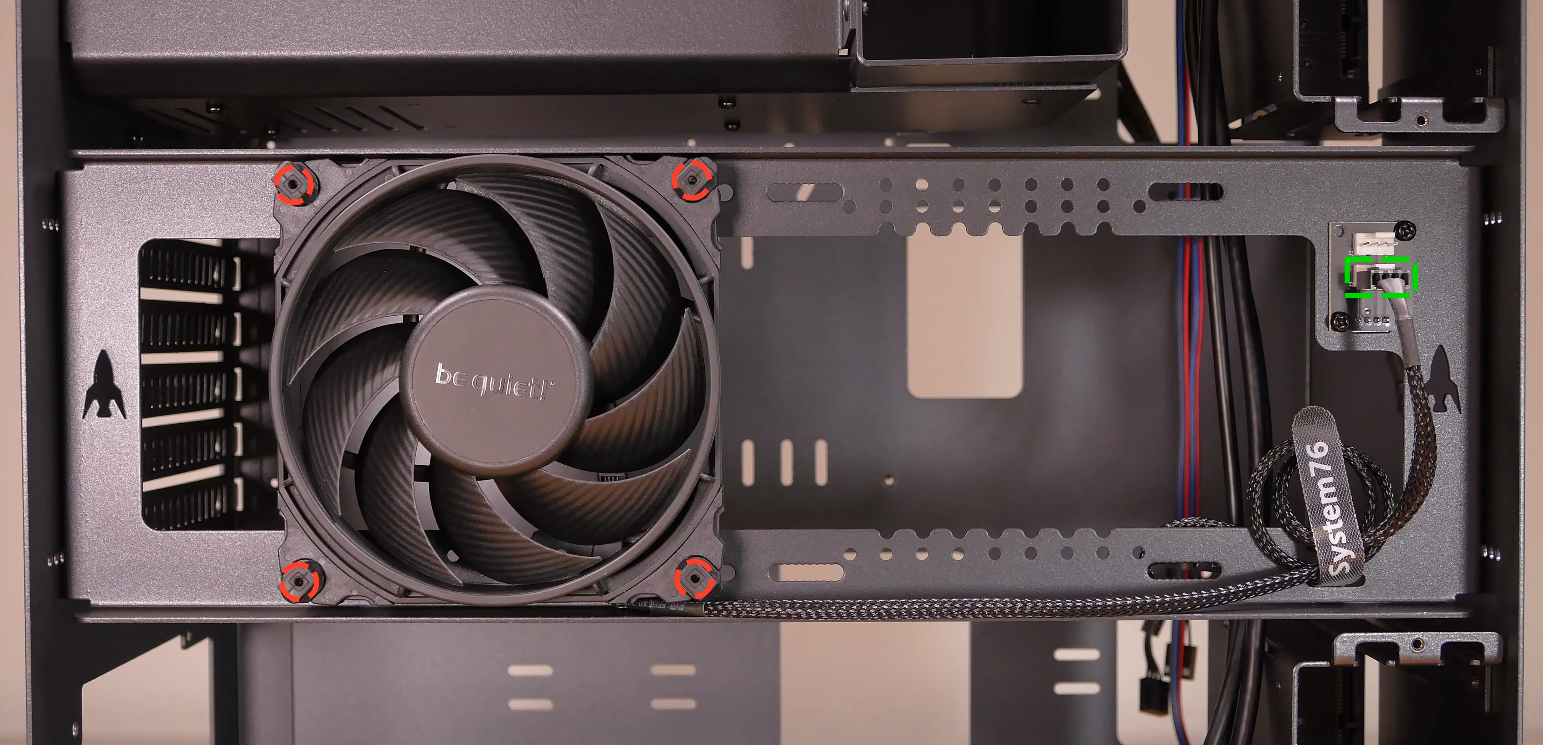 Mounted side fan