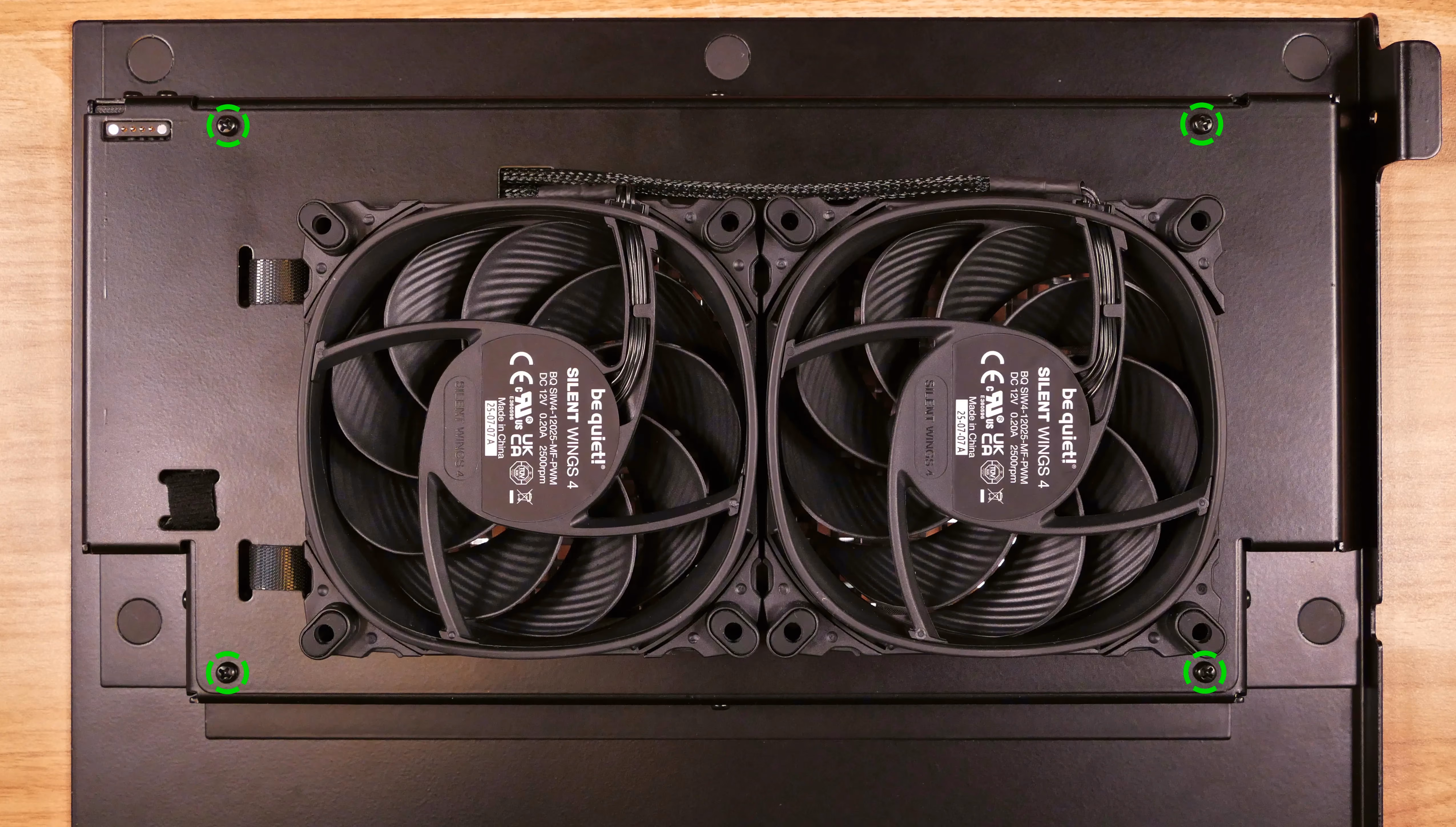 Side fan panel screws