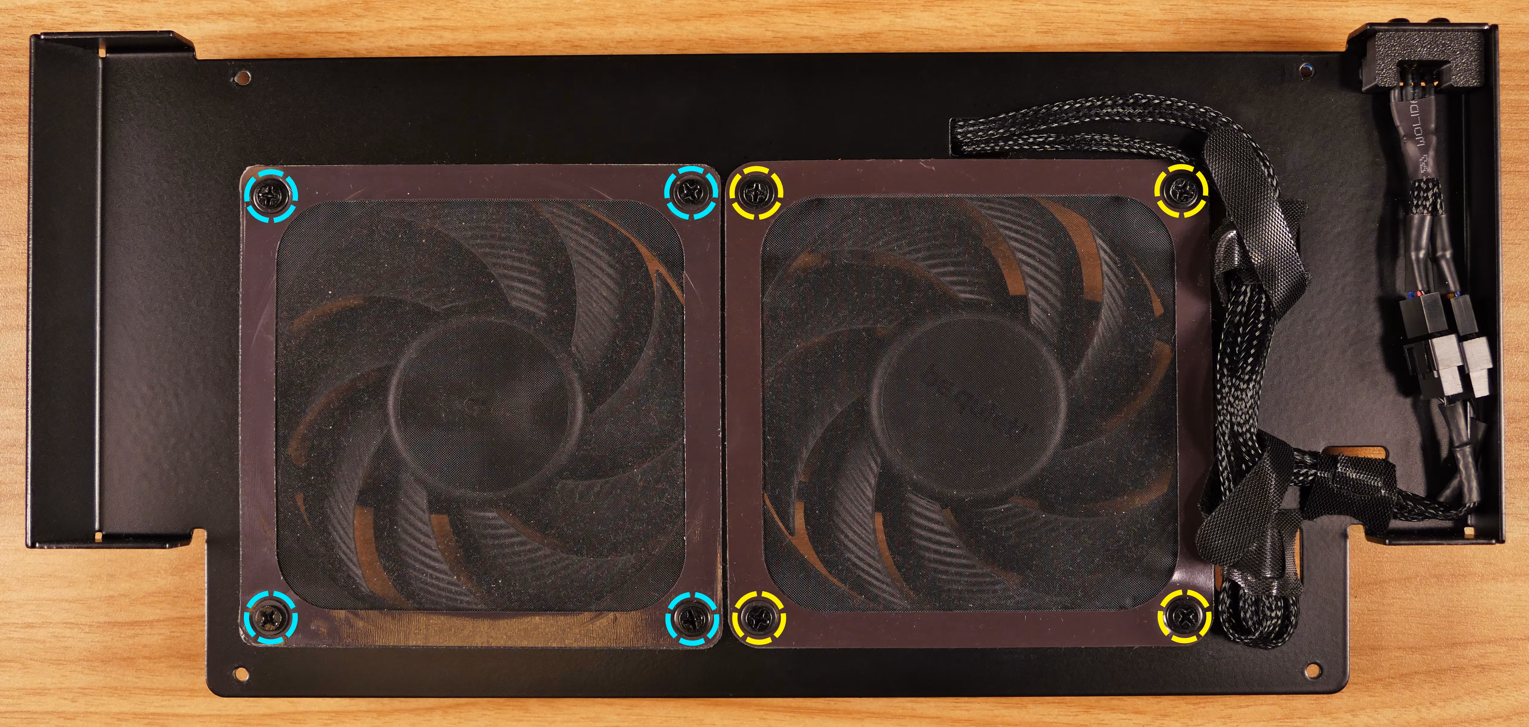 Side fan screws